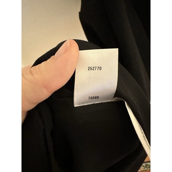 EUC Ann Taylor Black Dress Size 4P Petites Loft Bow Shoulder V Neck Pleated  $98 - Picture 9 of 9